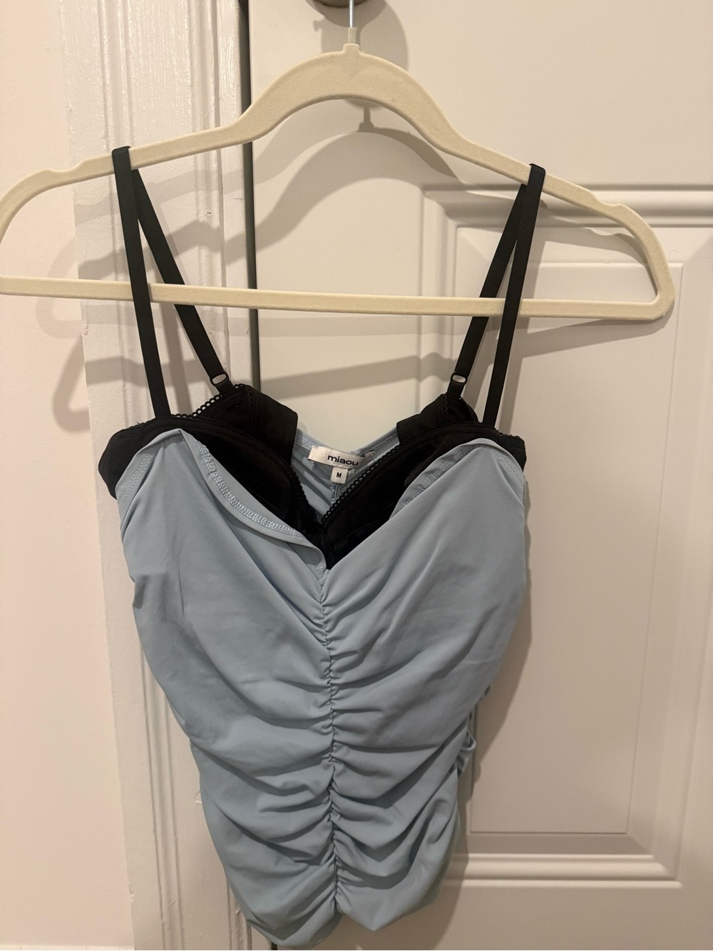 Miaou Light Blue Cami with Black Trim